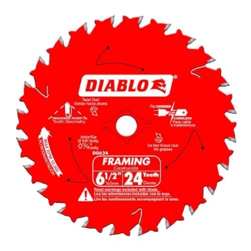 Picture of Diablo D0624A Diablo D0624A: 6-1/2" x 24-Teeth Framing Saw Blade for Wood (PK-10-EA)