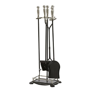 Picture of PANACEA PRODUCTS 15008 Panacea 15008 Fireplace Toolset with Nickel Handles Rods, Black (EA)