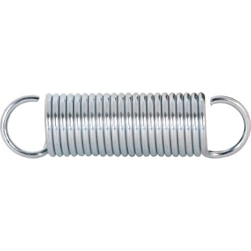 Picture of Prime SP 9610 Prime-Line SP 9610 Extension Spring, Spring Steel Construction, Nickel-Plated Finish, 0.072 GA x 5/8 In. x 2-1/2 In., Single Loop Open, 2 Count (Pack of 1) (EA)