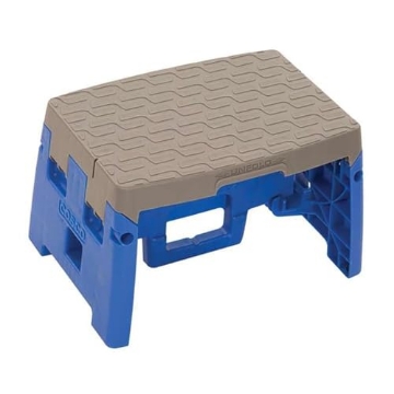 Picture of Cosco Industries, Inc 11-903-BGR4 Cosco 11903BGR1E One-Step Folding Step Stool, 300 lb, 8 1/2" Working Height, Blue/Gray (PK-4-EA)