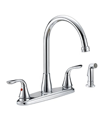 Picture of HOMEWERKS 015 32154CP LDR 015 32154CP Exquisite Kitchen Faucet, Dual Handle, With Spray, Chrome (EA)