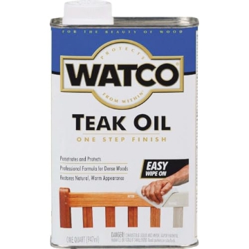 Picture of WATCO 242226H Rust-Oleum Watco Transparent Clear Teak Oil 1 qt. (PK-4-EA)
