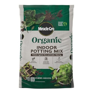 Picture of Miracle Gro 74186430 Miracle-Gro Organic Indoor Potting Mix, Protects Against Over and Under Watering, for Indoor Container Plants, Houseplants and Starter Plants, OMRI Listed, 16 qt. (EA)