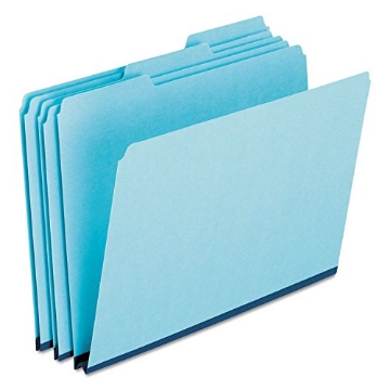 Picture of TOPSBUSFMS 9300T 1/3 Pendaflex 9300T13 Pressboard Expanding File Folders, 1/3 Cut Top Tab, Legal, Blue (Box of 25) (9300T 1/3) (BX-25-EA)