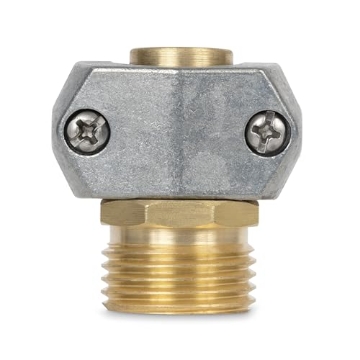 Picture of Gilmour 801324-1001 Gilmour Pro Brass Garden Hose Repair Kit Clamp Mender, Male Hose End Repair for 5/8" and 3/4" Water Hose Fittings (EA)