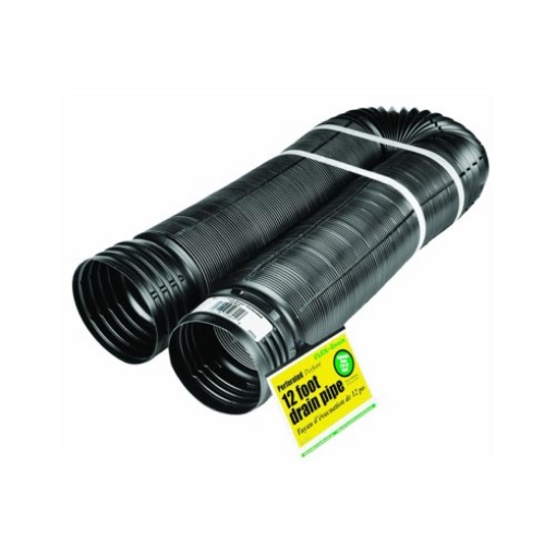 Picture of FLEX-DRAIN 51910 Flex-Drain 4 in. Dia. x 12 ft. L Poly Drain Pipe (EA)