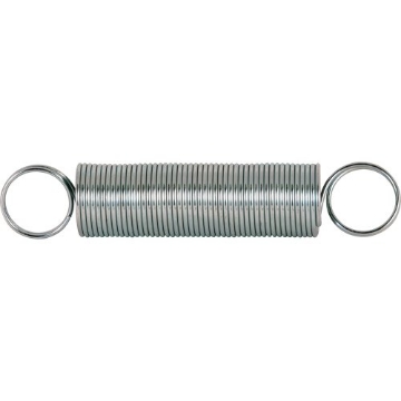 Picture of Prime SP 9604 Prime-Line SP 9604 Extension Spring, Spring Steel Construction, Nickel-Plated Finish, 0.025 GA x 11/32 In. x 1-7/8 In., Closed Double Loop, (2 Pack) (EA)