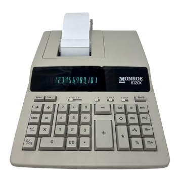 Picture of MONROE MNE6120X Monroe Systems for Business 6120X Genuine Monroe 12-Digit Print/Display Business Medium-Duty Calculator, Ivory (EA)