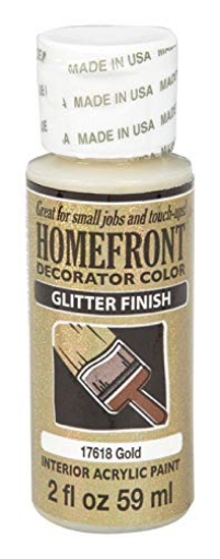 Picture of HOMEFRONT 17618 Homefront Glitter Gold Hobby Paint 2 oz. (PK-3-EA)