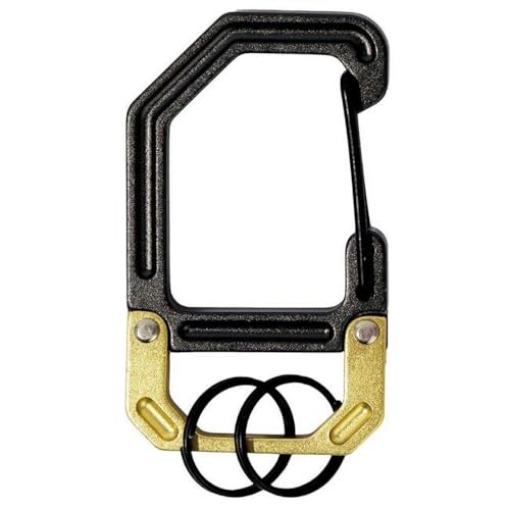 Picture of HILLMAN 9977220 Hillman Group RSC 5040520 Apex Aluminum Black & Gold Clip & Hook Carabiner Key Chain (EA)