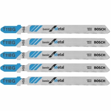 Picture of BOSCH SECURITY SYSTEMS, INC T118G Bosch T118G 5 pc. 3-5/8 in. 36 TPI Basic for Metal T-Shank Jig Saw Blades (EA)