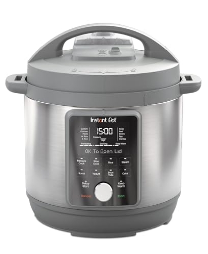 Picture of INSTANT 113-0058-01 Instant Pot, 8-Quart Whisper Quiet 9-in-1 Electric Pressure Cooker, Slow Rice Cooker, Steamer, Sauté, Yogurt Maker, Warmer & Sterilizer, App With Over 800 Recipes, Stainless Steel, Duo Plus (EA)