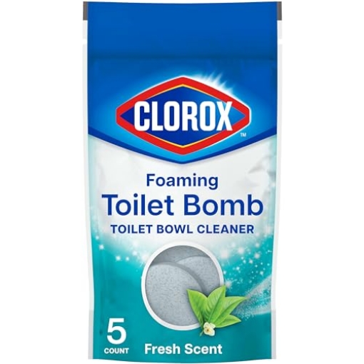 Picture of CLOROX(R) 60601 Clorox Foaming Toilet Bomb Toilet Bowl Cleaner, Bleach Free, Fresh Scent, 5 Count (PK-6-EA)