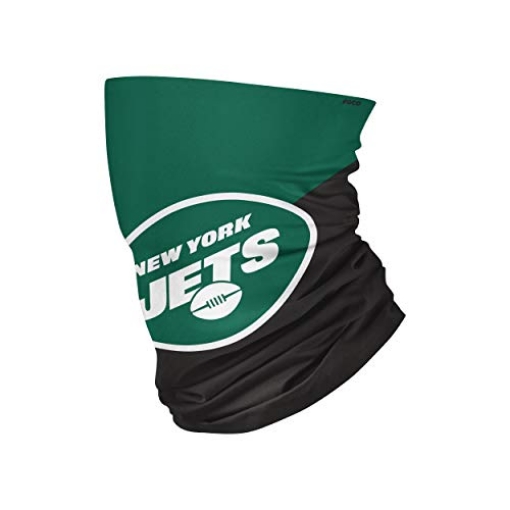 Picture of TEAM BEANS LLC 194751392573 FOCO NFL New York Jets Neck Gaiter, One Size, Big Logo (EA)