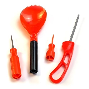 Picture of SIGNATURE BRANDS LLC 37195 Pumpkin Masters Premium All in One Carving Kit – Comprehensive Halloween Pumpkin Carving Kit with Large Handled Tools and New Patterns (PK-34-EA)