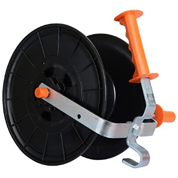 Picture of GALLAGHER G61600 Gallagher Economy Electric Fence Reel | Holds 1640' Poly Wire and 656' of 0.5" Tape | Zinc Coated Frame | Positive Locking Ratchet Mechanism | UV Stabilized (EA)