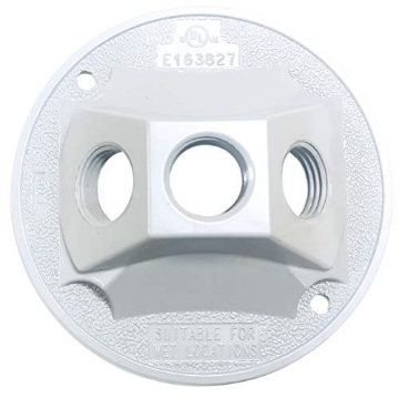 Picture of SIGMA ENGINEERED SOLUTIONS 14383WH Sigma Electric 14383WH 1/2-Inch 3 Hole Round Lamp Holder Cover, White (EA)