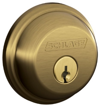 Picture of Ingersoll Rand B60 N G 609 Schlage Antique Brass Zinc Single Cylinder Deadbolt (EA)