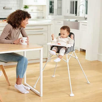 Picture of REGALO INTERNATIONAL LLC 3612 Regalo My High Chair Portable Travel Fold & Go Highchair, Indoor and Outdoor, Bonus Kit, Includes Tray with Cup Holder, Grey (EA)