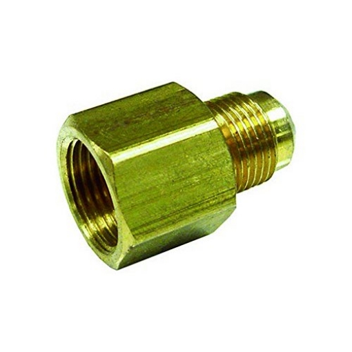 Picture of JMF COMPANY 4506036 JMF 1/2 in. Dia. x 5/8 in. Dia. Female Flare to Male Flare Yellow Brass Reducer (PK-5-EA)