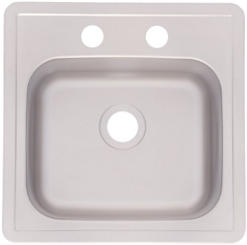 Picture of Kindred CSLA1515-6-2CBN Kindred FBS602NB Single Bowl Stainless Steel 15x15in. Topmount Sink (EA)