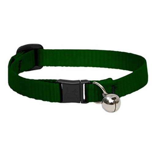 Picture of Lupine Collars & Leads 37527 LupinePet Basics 1/2" Green Cat Safety Collar with Bell , 8-12" (EA)