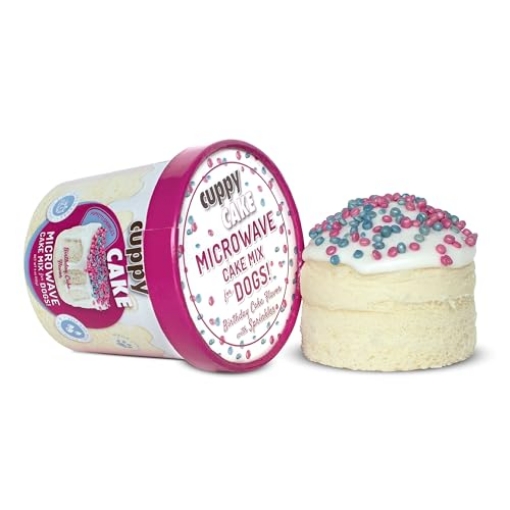Picture of CUPPY CAKE 011586991347 Cuppy Cake Microwave Dog Birthday Cake in a Cup - Ready in 2 Min, Just Add Water and Microwave, All Natural, Pupfetti Sprinkles, Made in USA (Woman Owned) (EA)