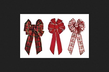 Picture of HOLIDAY LIGHT RAIL LLC 7936 Holiday Trim Bow Assortment Traditional Red (PK-12-EA)
