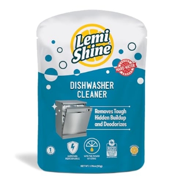 Picture of ENVIROCON TECHNOLOGIES I 030217010 Lemi Shine Natural Dishwasher Cleaner - Hard Water Citric Acid Cleaning Powder - Lemon Scented Eco-Friendly Dishwasher Cleaner & Deodorizer - 1.76 oz (PK-10-EA)