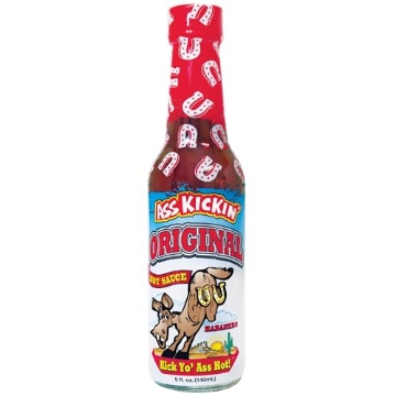 Picture of SOUTHWEST SPECIALTY FOOD INC AK705 ASS KICKIN' Original Habanero Hot Sauce with Serrano and Habanero Peppers - 5 oz – Perfect Habanero Sauce for the Hot Sauce Fan and the Hot Sauce Challenge- Try if you dare! (EA)