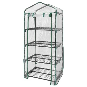 Picture of Miracle Gro 70524 Miracle-Gro 23" x 17" x 57" All-Season 4-Tier Mini Grow House Outdoor or Backyard Easy Assembly Portable Greenhouse, Translucent (EA)