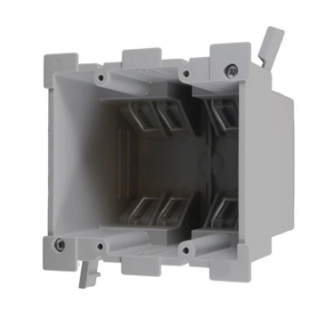 Picture of Cantex Industries EZ34DO-HW Cantex 3012613 34 cu. in. Old Work Rectangle PVC 2 Gang Outlet Box Gray (EA)