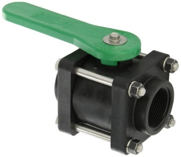 Picture of GREEN LEAF V150FP Green Leaf V150FP Polypropylene Bolted Ball Valve, Full Port, 1 1/2" NPT Female (EA)
