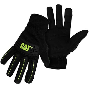 Picture of CAT CAT012240X CAT® CAT012240 Touchscreen High Impact Utility Gloves – X-Large, Black, Safety Work Gloves with Molded Knuckle & Finger, Spandex Back, Open Cuff (EA)