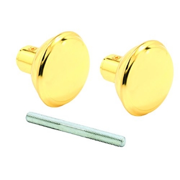 Picture of Prime E 2297 Prime-Line E 2297 Solid Brass Vintage Door Knob Spindle Set, 2-3/16 In. Outside Diameter, Polished Brass (Single Pack) (EA)