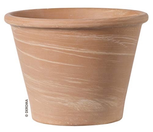 Picture of Marshall Electronics, Inc 5017WP98Z Deroma Cerruti 1881 Made in Italy Duo White Bassam (6.7 inches (17 cm)), Ceramic, Deroman, Unyaked Pot, Gardening, *Italian Terracotta Pot, Planter (EA)