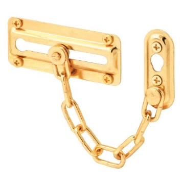 Picture of Prime U 9905 Prime-Line U 9905 Chain Door Guard, Steel with Brass Finish (Single Pack) (EA)