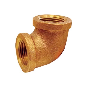 Picture of JMF COMPANY 4507018 JMF 3/4 in. Dia. x 3/4 in. Dia. FPT To FPT To Compression Red Brass Elbow (EA)