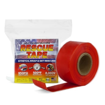 Picture of SEAL IT SERVICES INC RT12012BRE Bond It Rescue Tape, Self-Fusing Silicone for Emergency Plumbing, Pipe & Hose Repair, Electrical Insulation, Waterproof, 950 PSI, Made in USA, 1" x 12', Red (EA)