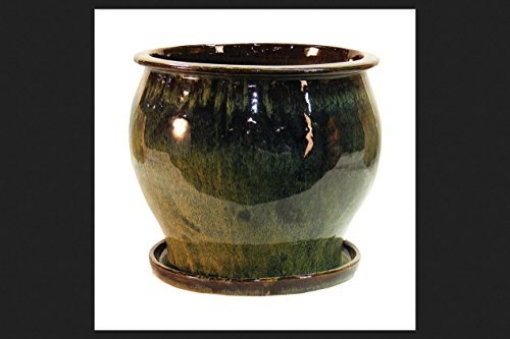 Picture of TRENDSPOT INC AHDB10021-08I Trendspot 8 in. H Green Ceramic Pot (PK-2-EA)