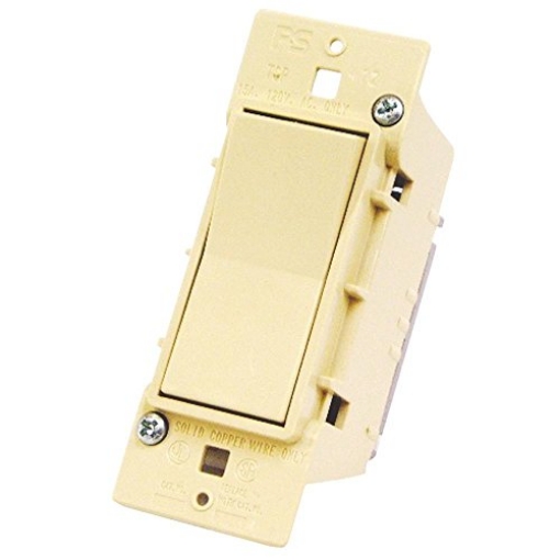 Picture of US HARDWARE E-100C UNITED STATES HDW Ivory, 1-9/16 x 4-1/4" E-100C Single Electric Switch (EA)