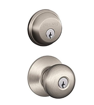 Picture of Ingersoll Rand FB50NVPLY619 Schlage Lock Company FB50VPLY619 Deadbolt/Knob Stn Nkl (EA)