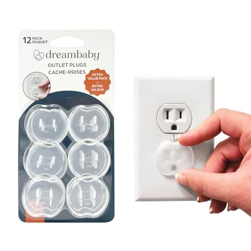 Picture of Dreambaby L1021A Dreambaby Plastic Baby Safety Outlet Plug Covers - 12 Pack - Outlet Covers Baby Proofing (EA)