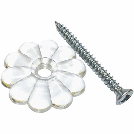 Picture of US HARDWARE D-140B US Hardware D-140B Rosette Button with Screw, Plastic, Mill (EA)