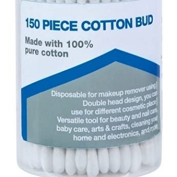 Picture of Home Plus+ 3500032 Home Plus White Cotton Swabs 150 pk (PK-12-EA)