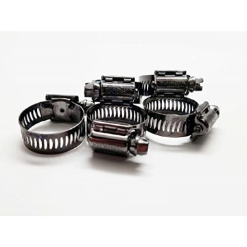 Picture of NICKLUKE PRODUCTS INC FBBLKHCLP8P5 Foreverbolt 4000255 0.5 in. to 29-32 in. SAE 8 Black Hose Clamp Stainless Steel Band (EA)