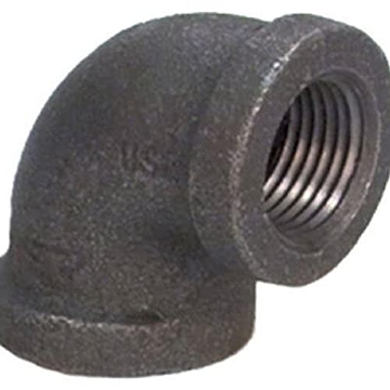Picture of ANVIL INTERNATIONAL 8700124707 Anvil 8700124707, Malleable Iron Pipe Fitting, 90 Degree Elbow, 1" x 3/4" NPT Female, Black Finish (EA)