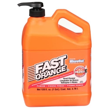 Picture of Permatex 25219 Fast Orange 25219 Pumice Lotion, Heavy Duty Hand Cleaner, Natural Citrus Scent, Waterless Cleaner For Mechanics, Strong Grease Fighter, 1 Gallon (EA)