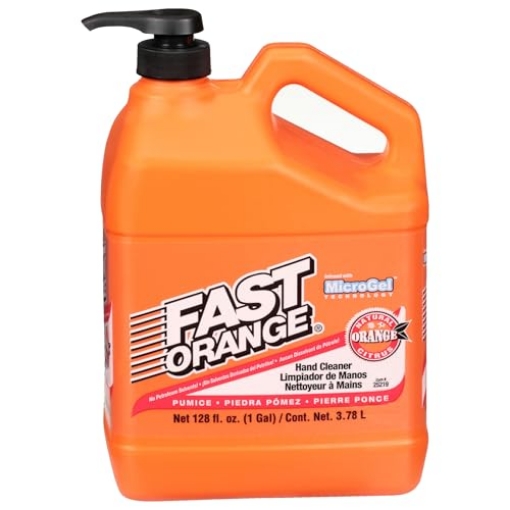 Picture of Permatex 25219 Fast Orange 25219 Pumice Lotion, Heavy Duty Hand Cleaner, Natural Citrus Scent, Waterless Cleaner For Mechanics, Strong Grease Fighter, 1 Gallon (EA)