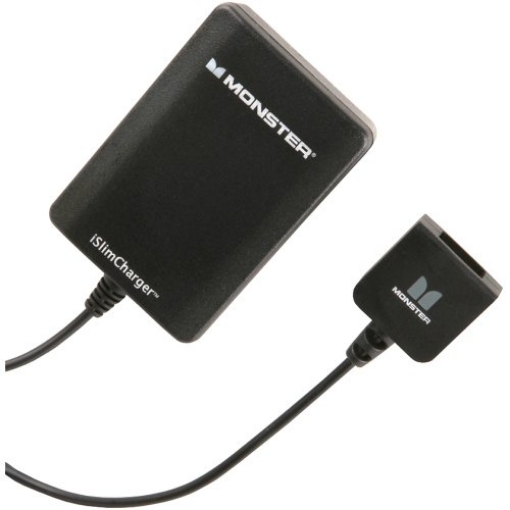Picture of Monster Protectors AI SCHGR IP Monster iSlimCharger AC Wall Charger with USB Connection for iPod (Black) (EA)